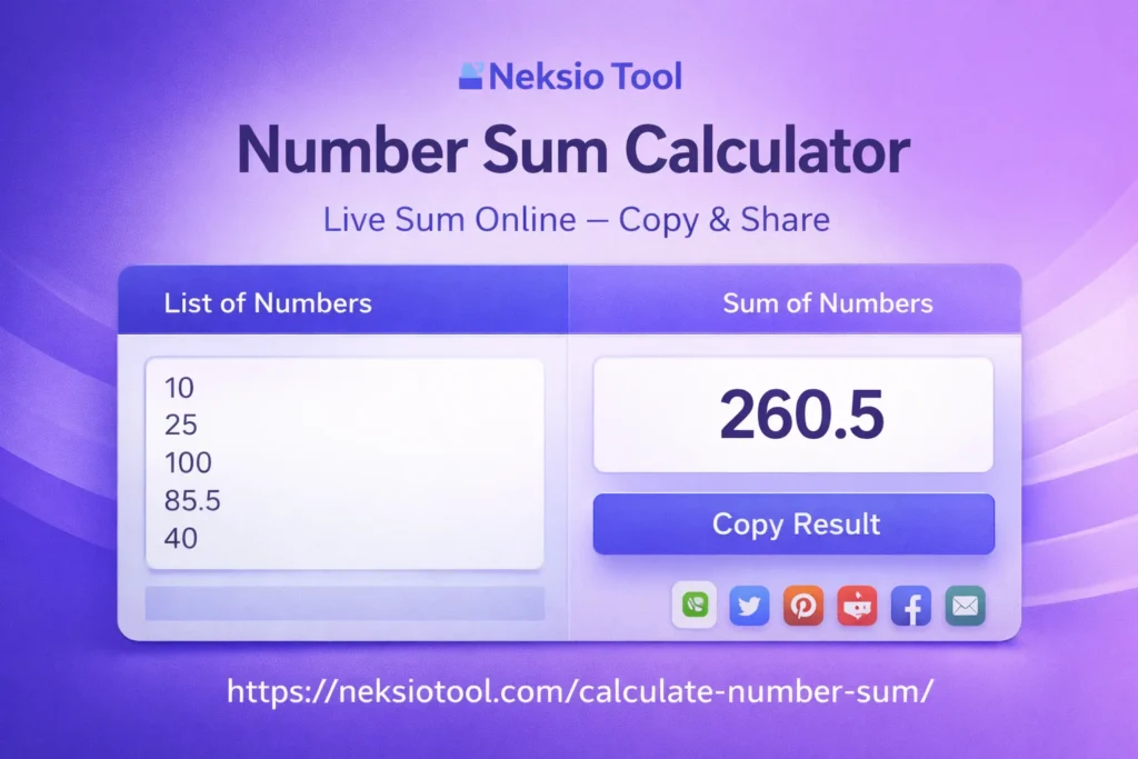 Calculate Number Sum