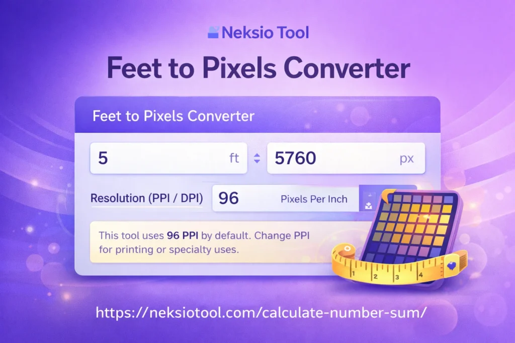 Feet to Pixels Converter