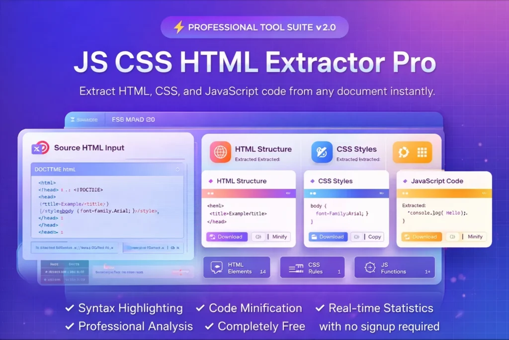 Js Css Html Extractor