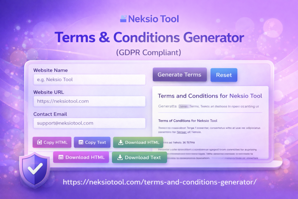 Terms and Conditions Generator