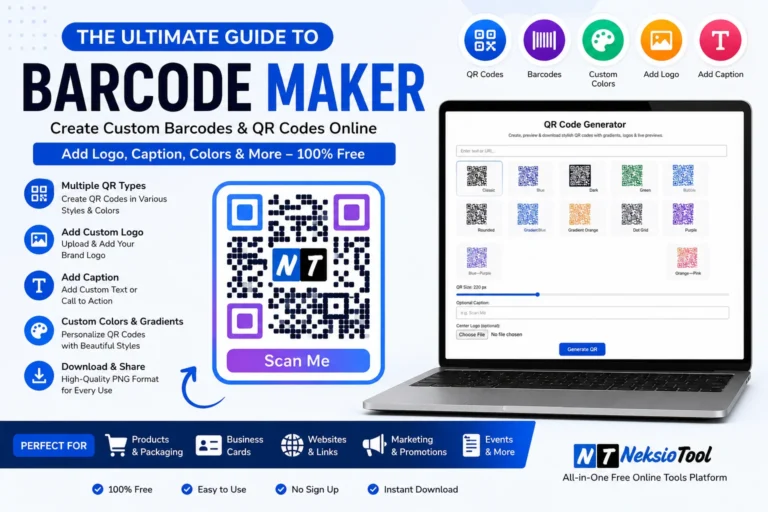 Barcode Maker Online – Create Custom QR Codes with Logo and Caption