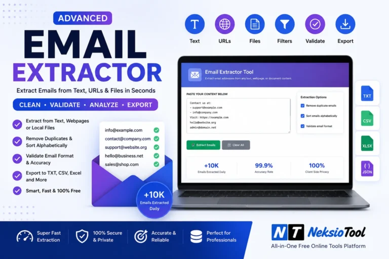 Email Extractor Online – Extract Emails from Text, Files & URLs