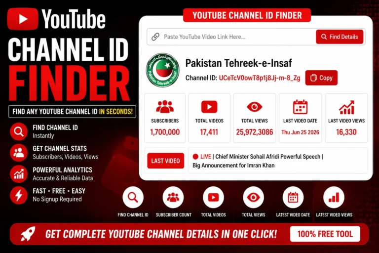 YouTube Channel ID Finder – Find Any YouTube Channel ID Instantly
