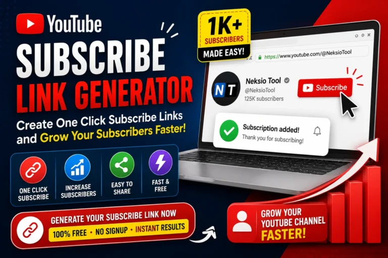 YouTube Subscribe Link Generator – Create One Click Subscribe Links Free
