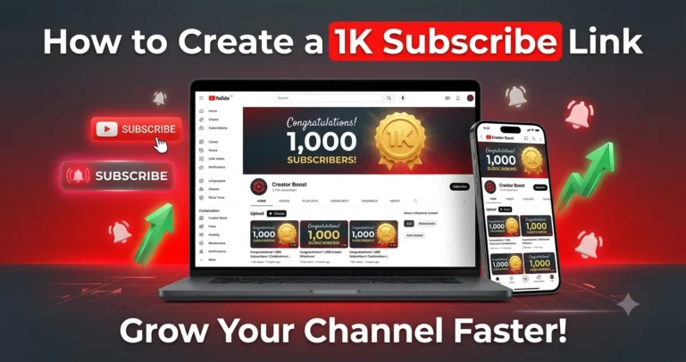 How to Create a 1K Subscribe Link for YouTube (Step-by-Step Guide)