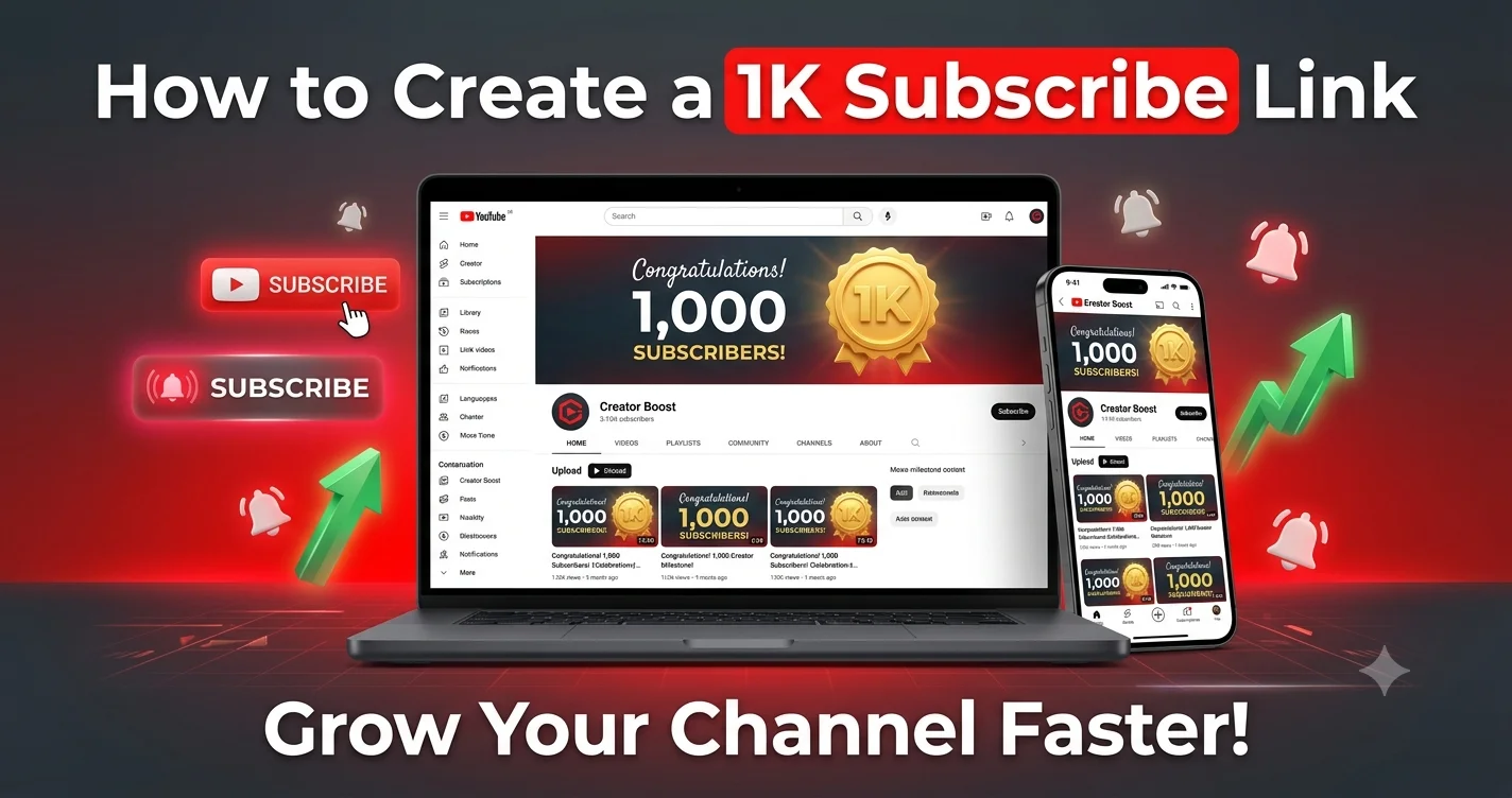 How to Create a 1K Subscribe Link for YouTube (Step-by-Step Guide)