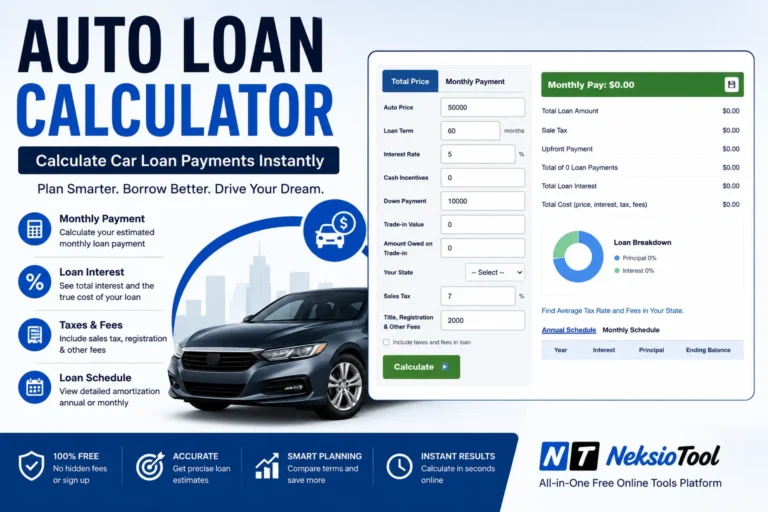 Auto Loan Calculator – Calculate Car Loan Payments Online Free