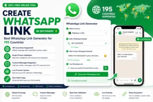 Create WhatsApp Link Online Free – Best WhatsApp Link Generator for 195 Countries