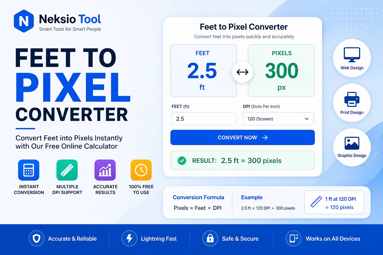 Feet to Pixel Converter: Convert Feet into Pixels Online Instantly (Free Calculator)