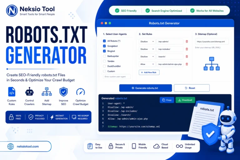 Robots.txt Generator – Create SEO-Friendly Robots.txt Files Online Free