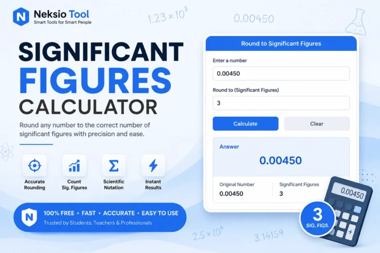 Significant Figures Calculator: Count, Round & Calculate Sig Figs Instantly